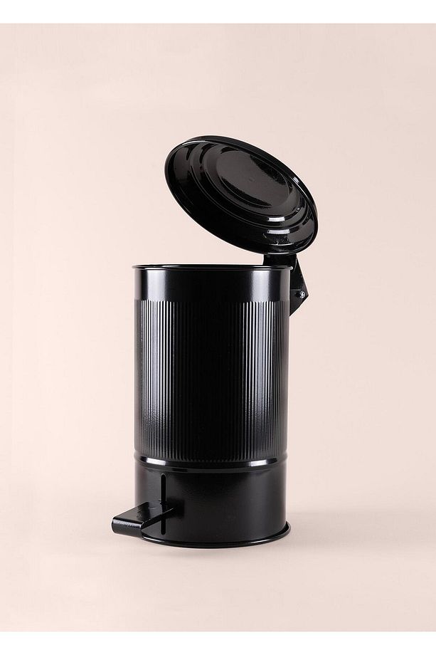 Stripe Mutfak Ve Banyo Çöp Kovası Siyah 5 Lt - 6