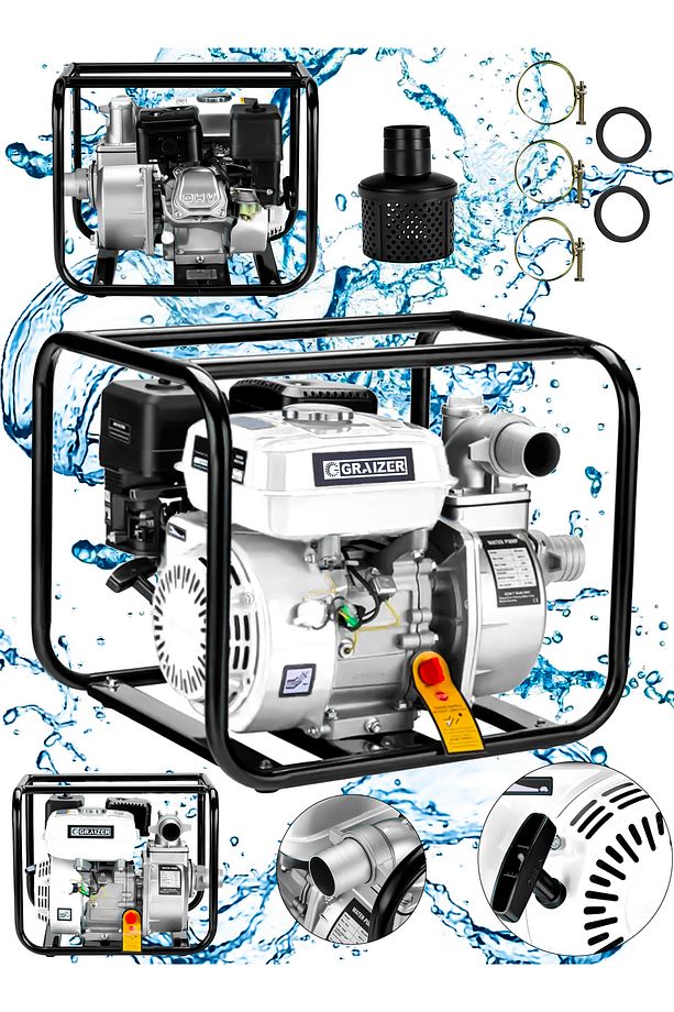 Alman 3" Benzinli Su Motoru 3 Parmak – Güçlü Dayanıklı ve Yüksek Performanslı - 2