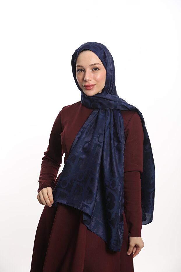 نمط Houndstooth شال جاكار حريري - 1