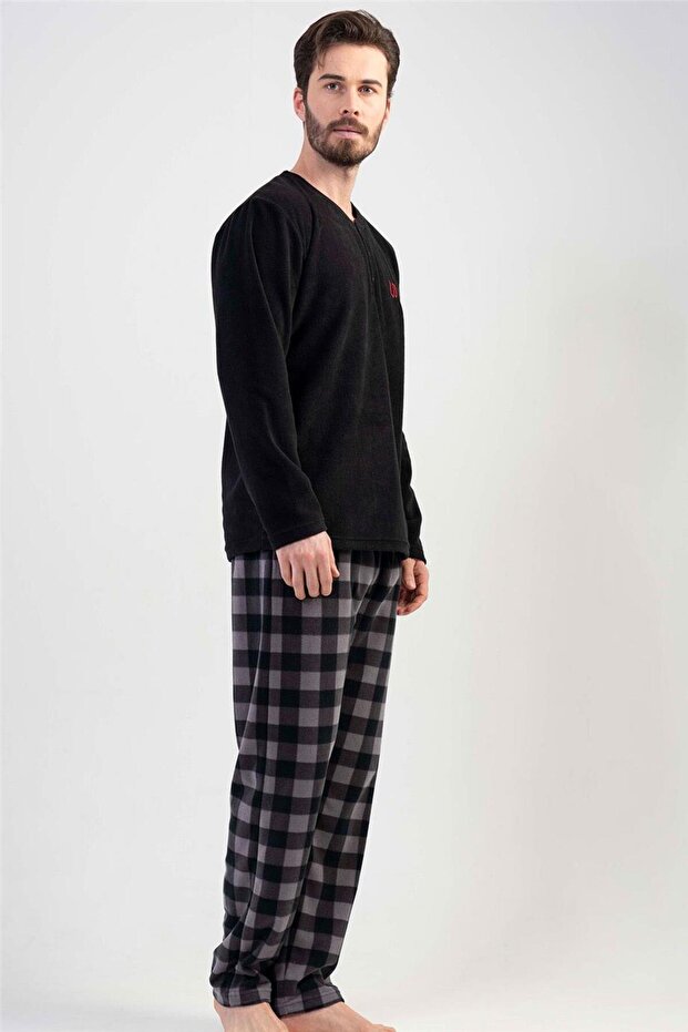 Vienetta Erkek Polar Uzun Kollu Pijama Takımı - 3