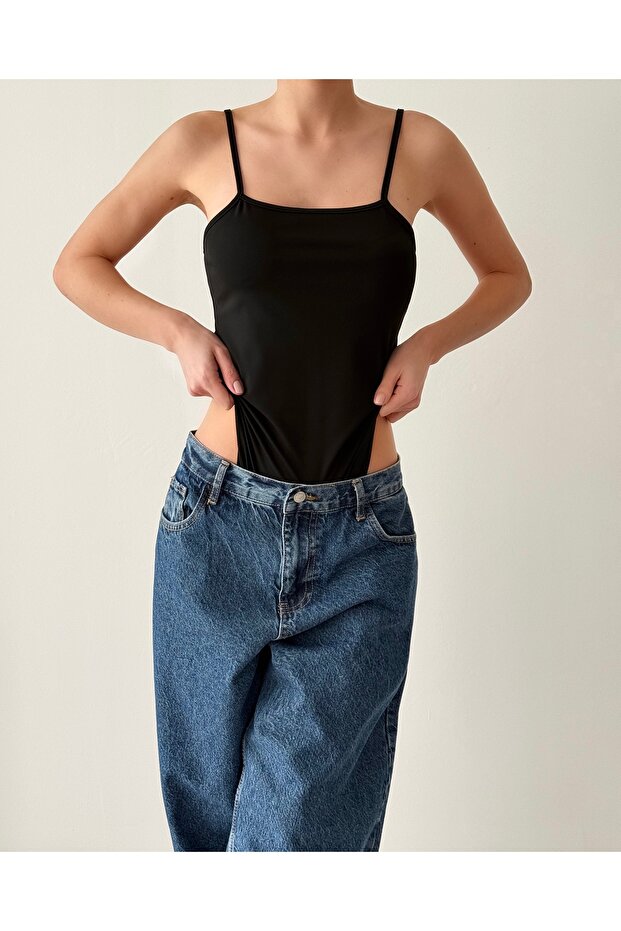Kadın İnce Askılı Bodysuit - 3