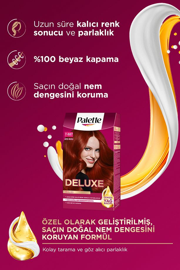 Deluxe Yoğun Renkler 7-887 Ateş Kızılı - 4