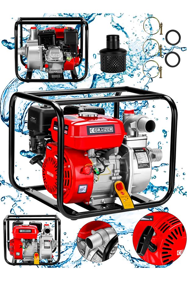 Alman 3" Benzinli Su Motoru 3 Parmak – Güçlü Dayanıklı ve Yüksek Performanslı - 2