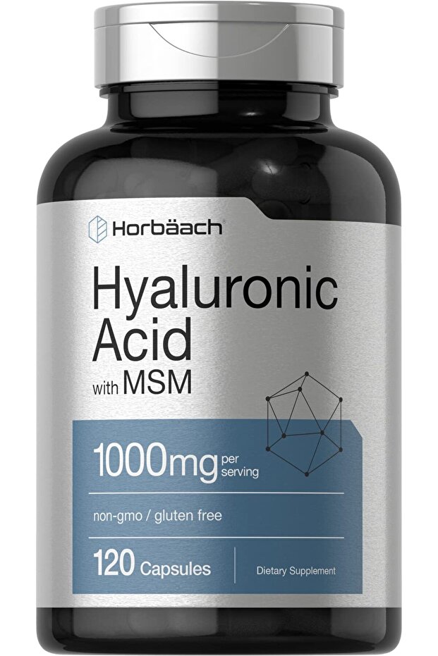 Hyaluronic Acid with MSM | 1000 mg | 120 Caps | Non-GMO, Gluten Free | Bioavailable
