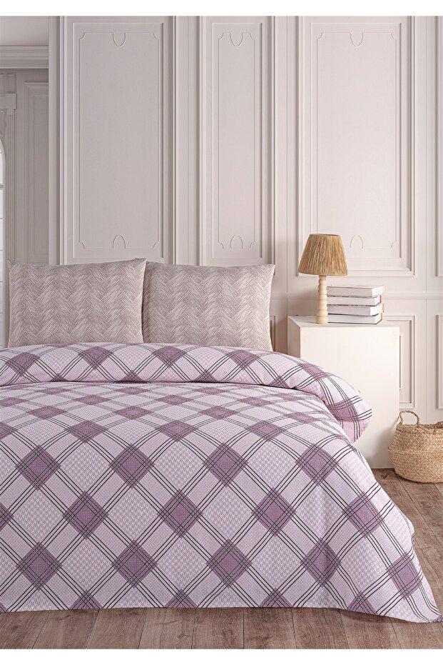 Soren Double Pique Set 200X230 cm Loren Light Lilac