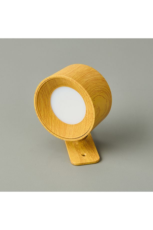 Şarjlı Taşınabilir Led Duvar Aplik - Kahverengi - 9x6x11 cm - 3