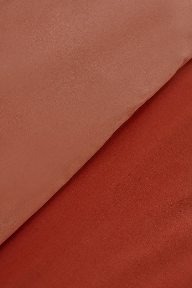 Basis %100 Pamuk Tek Kişilik Nevresim Takımı Terracota - 3