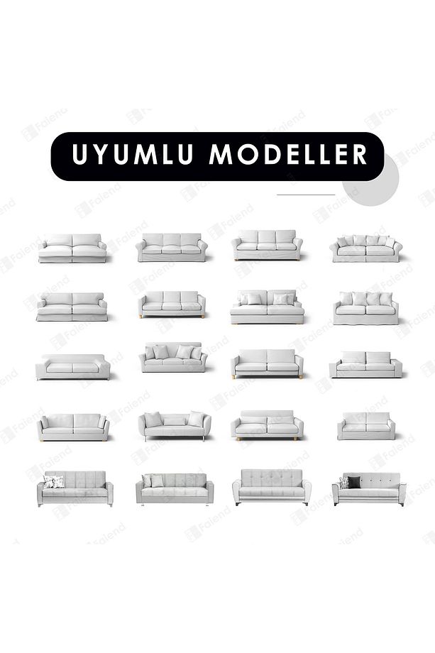 Kadife 3 kişilik koltuk örtüsü Lastikli Kanepe Örtüsü | Lastikli Koltuk Örtüsü | Koltuk Kılıfı - 7