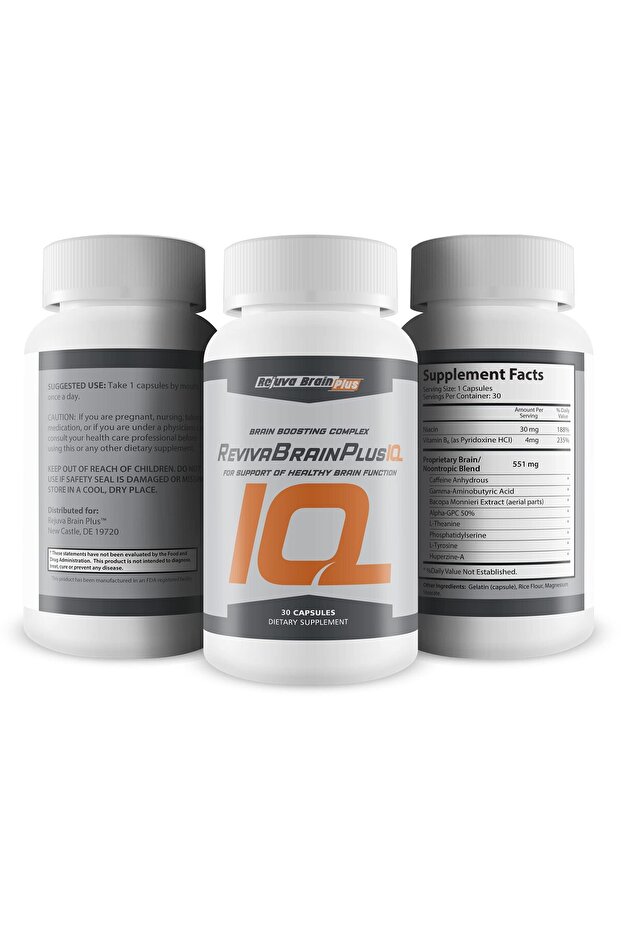 Reviva Brain Plus IQ - Brain Boosting Complex with Memory Support Nootropic - Focus & Clarity - 4