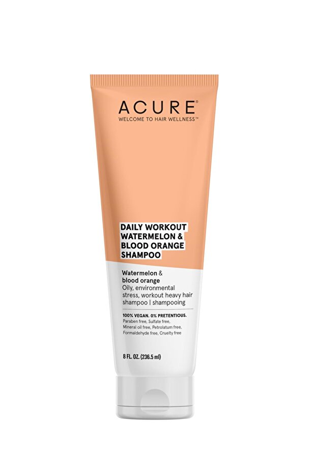 Daily Workout Watermelon Shampoo | Vegan | Oily, Stressed Hair | Watermelon & Blood Orange | 8 Fl Oz