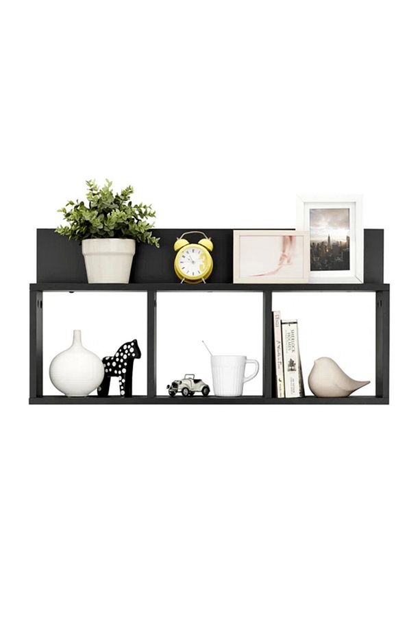 Dekoratif Duvar Rafı, Ahşap Duvar Rafı Kitaplık, Banyo Mutfak Duvar Rafı, Çocuk Odası Duvar Rafı - 6