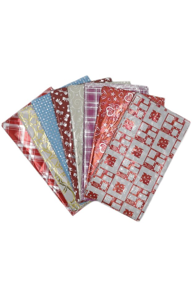 20 X 35 Cm Patterned 50 Pieces Adhesive Metallized Gift Bag Metallic Patterned Gift Packaging Package