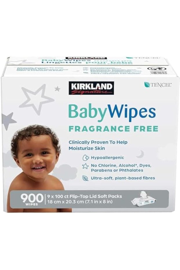 Kirkland Signature Fragrance Free Baby Wipes, 900 Count