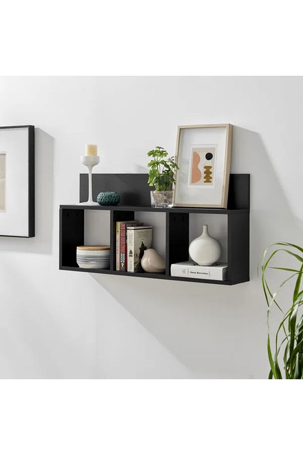 Dekoratif Duvar Rafı, Ahşap Duvar Rafı Kitaplık, Banyo Mutfak Duvar Rafı, Çocuk Odası Duvar Rafı - 3