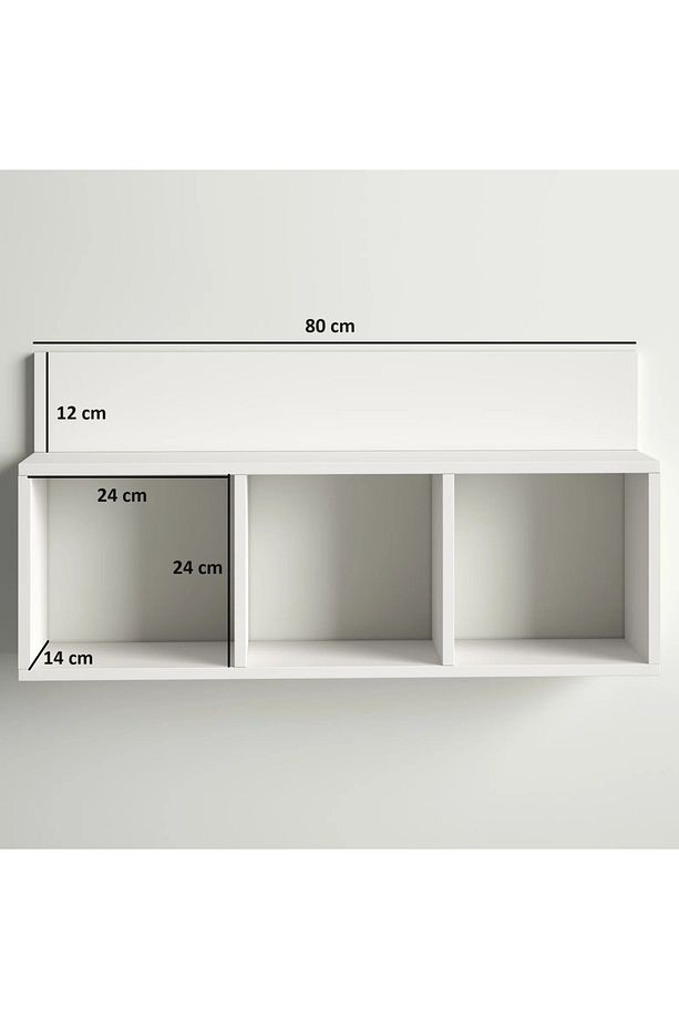Dekoratif Duvar Rafı, Ahşap Duvar Rafı Kitaplık, Banyo Mutfak Duvar Rafı, Çocuk Odası Duvar Rafı - 4