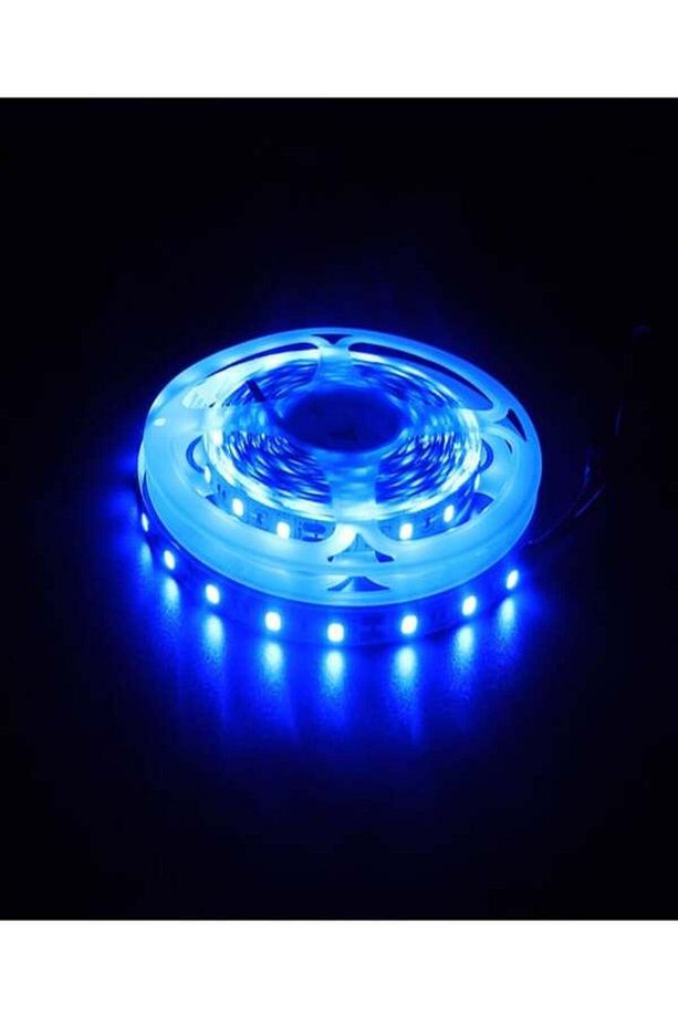 MAVİ Renk Yapışkanlı Iç Mekan Rulo Işıklı Şerit Led TRAFOSUZ - 3