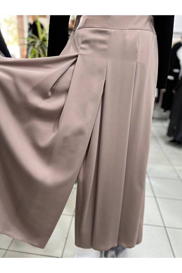 Bej Pantolon Etek - 4