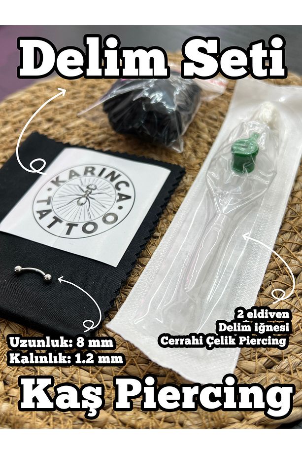 Kulak Tragus Rook Conch Forward Helix Snug Smiley Septum Kaş Piercing Delim Set Iğne Piercing Seti - 5