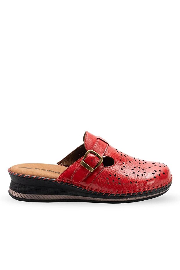 CARY-H Kadın Terlik Kırmızı - 1