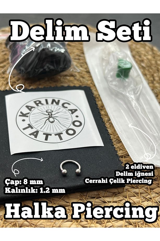 Halka Kulak Tragus Smiley Dudak Forward Helix Snake Bites Septum Piercing Delim Seti Iğne Set - 2