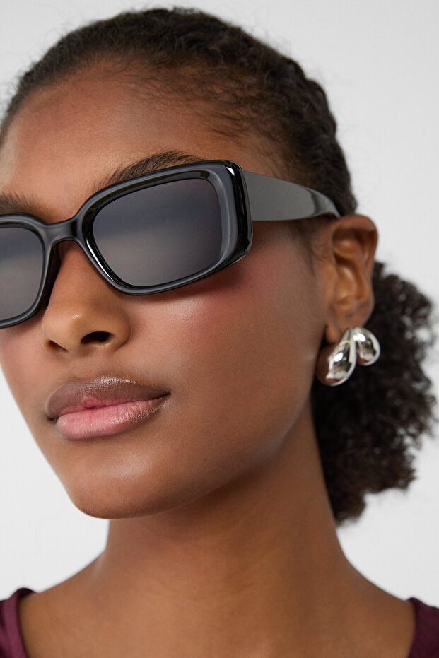 نظارة شمسية مستطيلة الشكل على شكل صدفة السلحفاة - 2