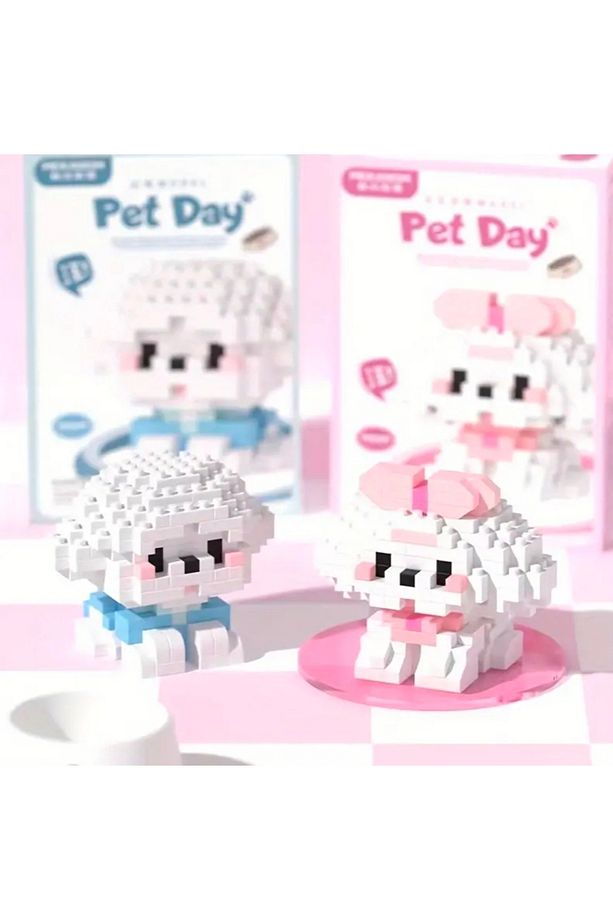 Bichon Frise ve Malta Maltese Köpek Bricks Seti,  Minik Yapı Taşları İçerir, Yapı Blokları - 1