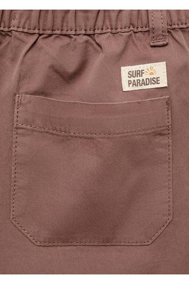 Beli lastikli bermuda şort - 6