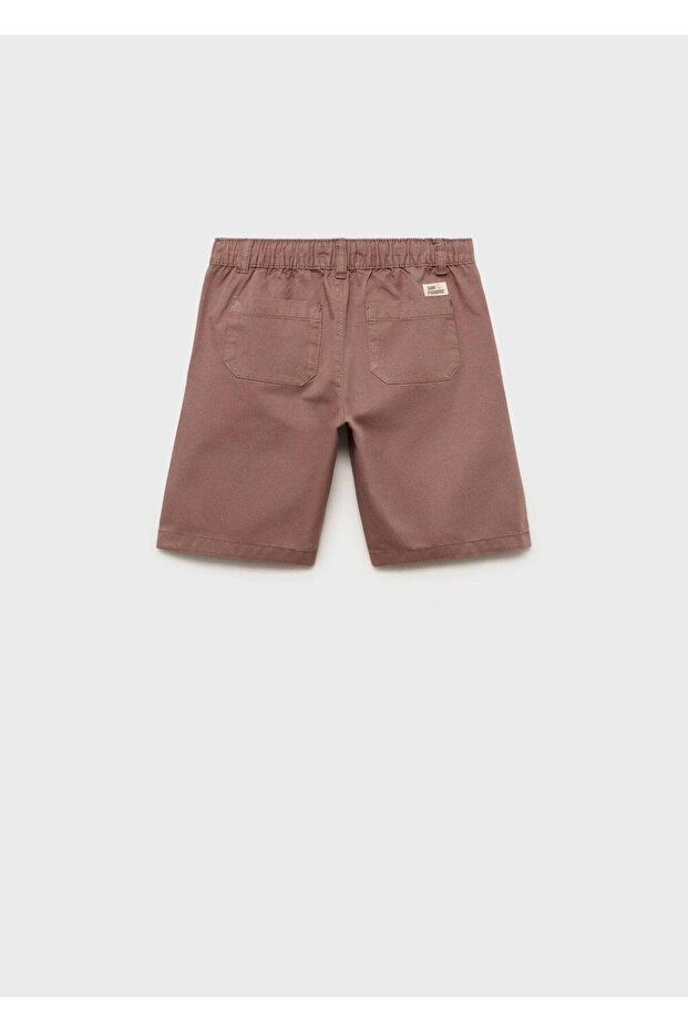 Beli lastikli bermuda şort - 4