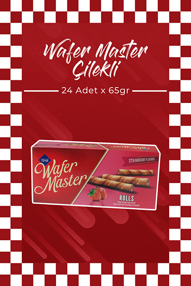 Waffer Master Çilek Aromalı 65gr - 1