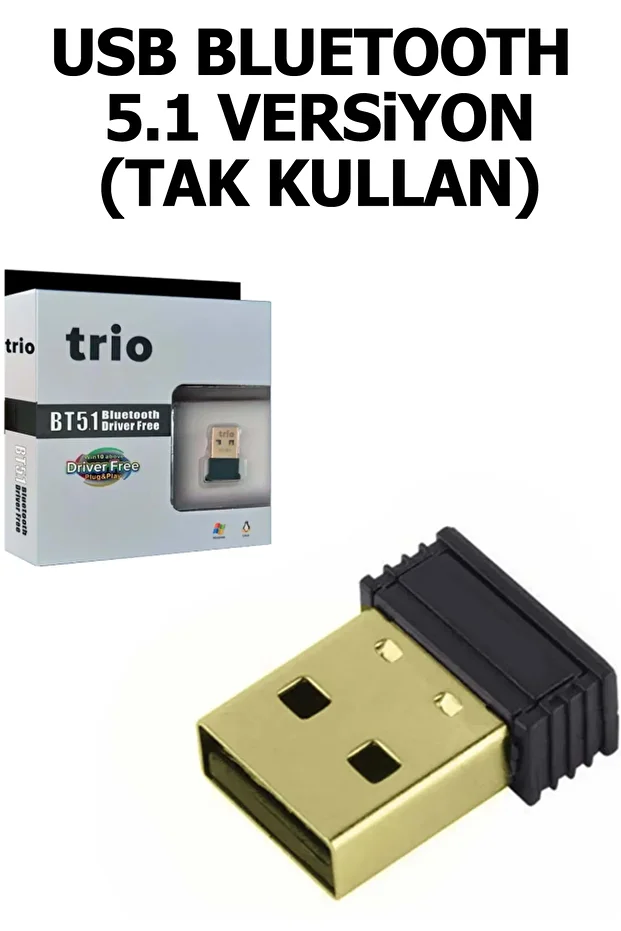 Bluetooth 5.1 Dongle Alıcı, Usb Bluetooth, Bluetooth Adaptör, Bluetooth Alıcı Tak Kullan - 1