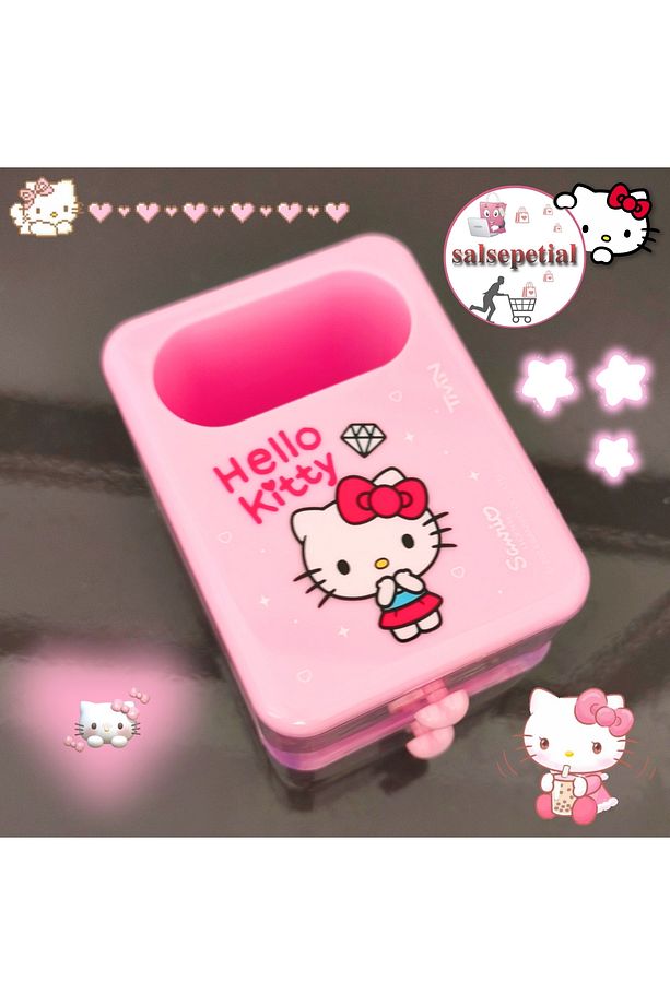 Hello Kitty Kalem Kutusu Masaüstü Kalemlik Hello Kitty Çekmeceli Kalem Kutusu Masa Üstü Organizer - 4