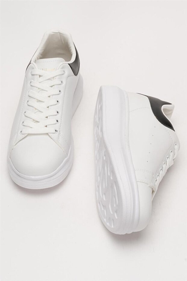 Unisex High Sole Codzienne sportowe buty sportowe BIAŁO-CZARNE - 7