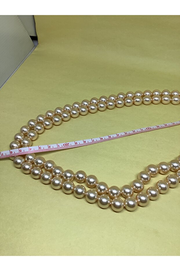 Çift sıra mayorka inci kolye - 4