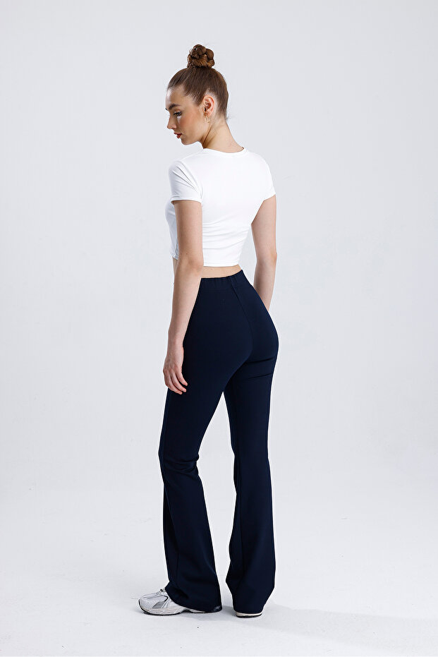 Lıcralı Crop Tshirt - 3