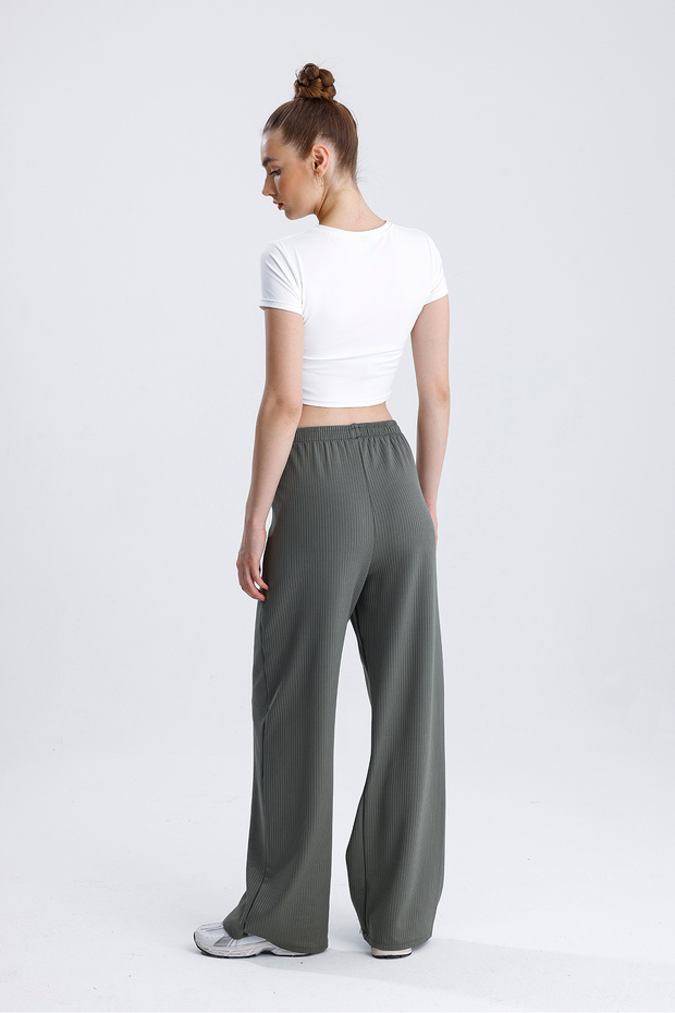 Lıcralı Crop Tshirt - 8