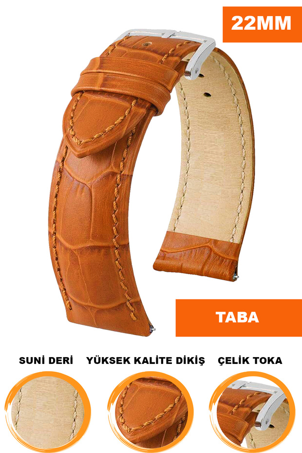 22mm Leather Band Strap Suitable for Fossil-Welder-Casio-Seiko-Omega-Armani Watch Pucrc22Mm