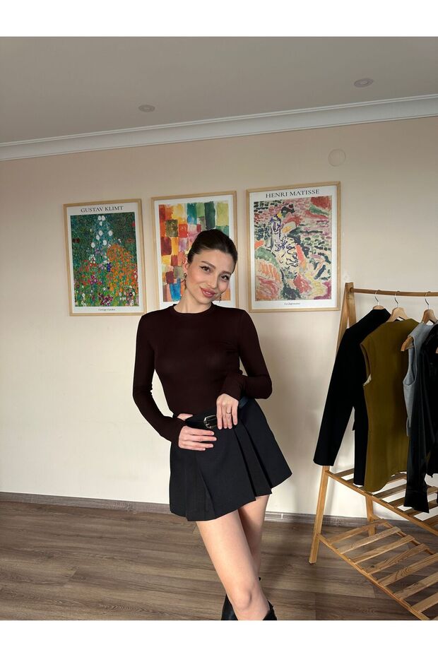 PARMAK DETAYLI BASİC BLUZ - 3