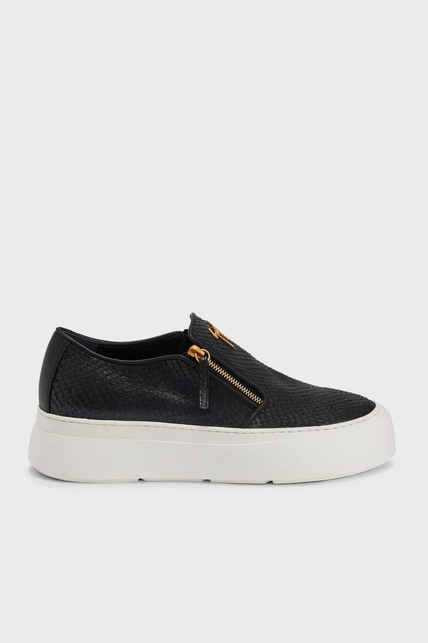 Hakiki Deri Logolu Kalın Tabanlı Sneaker Ayakkabı Erkek AYAKKABI EU40010 - 1