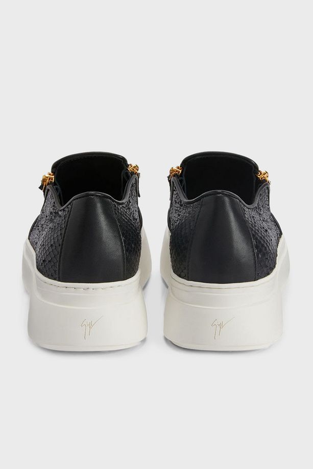 Hakiki Deri Logolu Kalın Tabanlı Sneaker Ayakkabı Erkek AYAKKABI EU40010 - 3