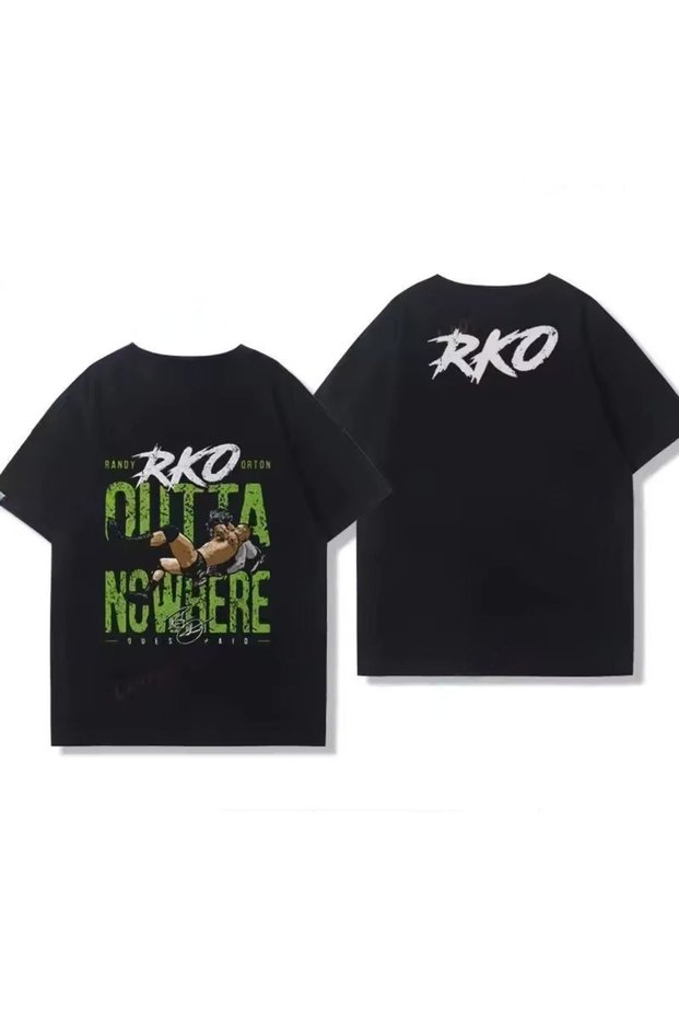تي شيرت قطني مطبوع من راندي أورتون RKO