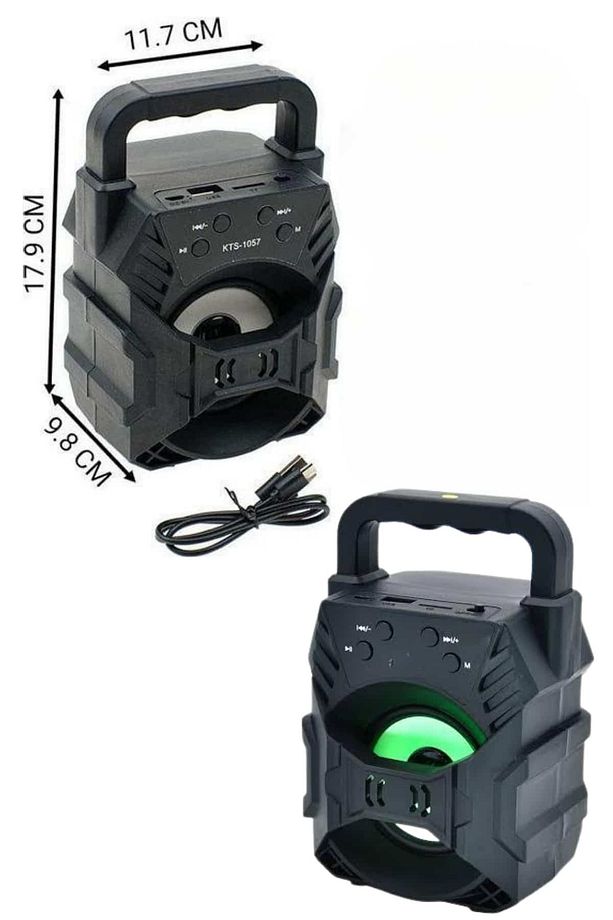 FM Kablosuz Bluetooth Hoparlör Ses Bombası RGB Işıklı Taşınabilir Yüksek Ses Kaliteli - 4