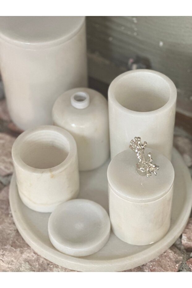 Mermer banyo seti 5 'li - 1