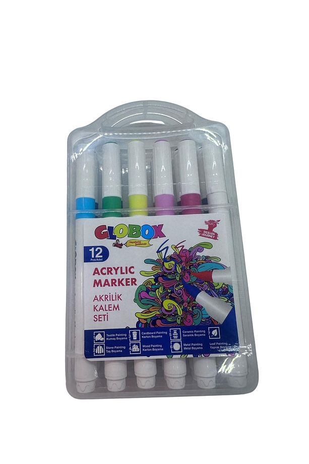 Akrilik Marker Kalem Seti 12'li - 2