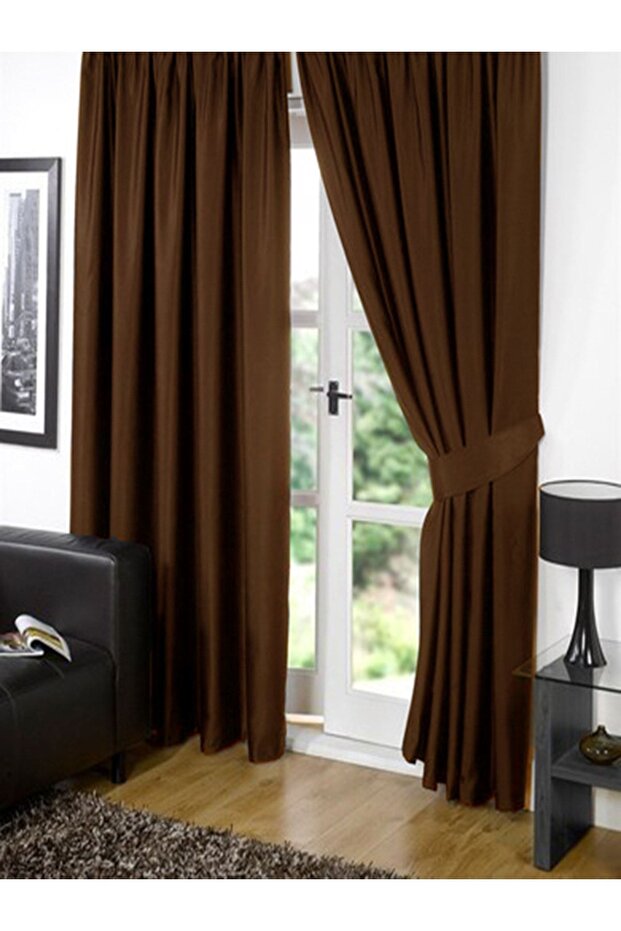Brown Curtain Background Curtain Karatma Curtain Brown Blackout Curtain