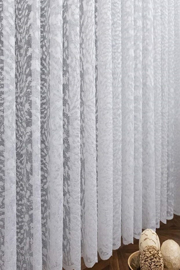 Snowdrop Pattern Model Design Does Not Want Ironing Non-Wrinkle Tulle Curtain 1e 3 Layers Pleated Tulle - 1