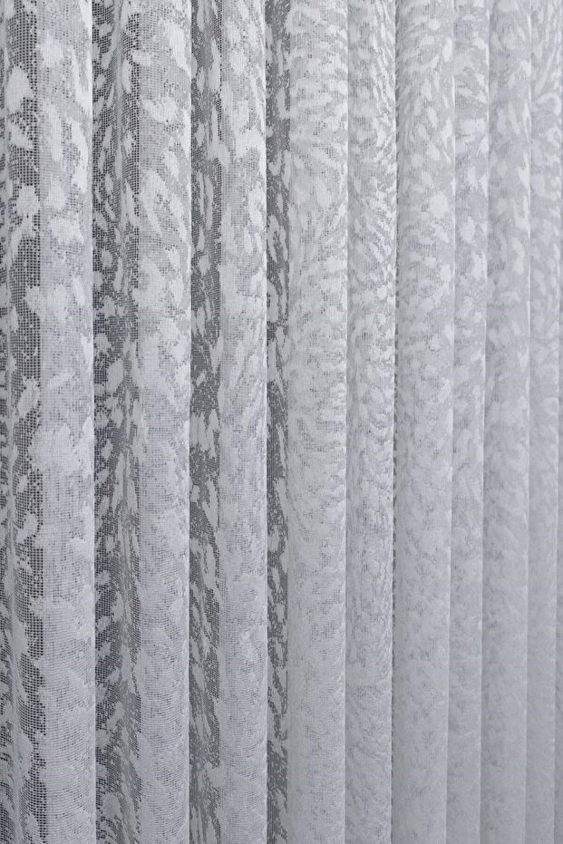 Snowdrop Pattern Model Design Does Not Want Ironing Non-Wrinkle Tulle Curtain 1e 3 Layers Pleated Tulle - 4