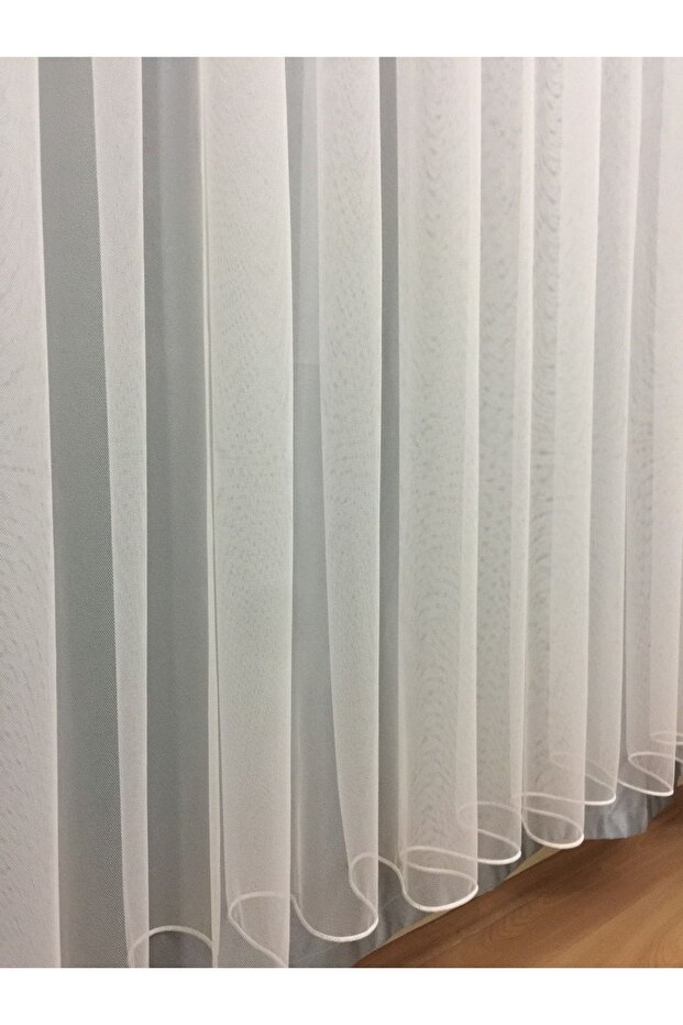 Düz Sade Grek 3 Kat Pileli Tül Perde - 1