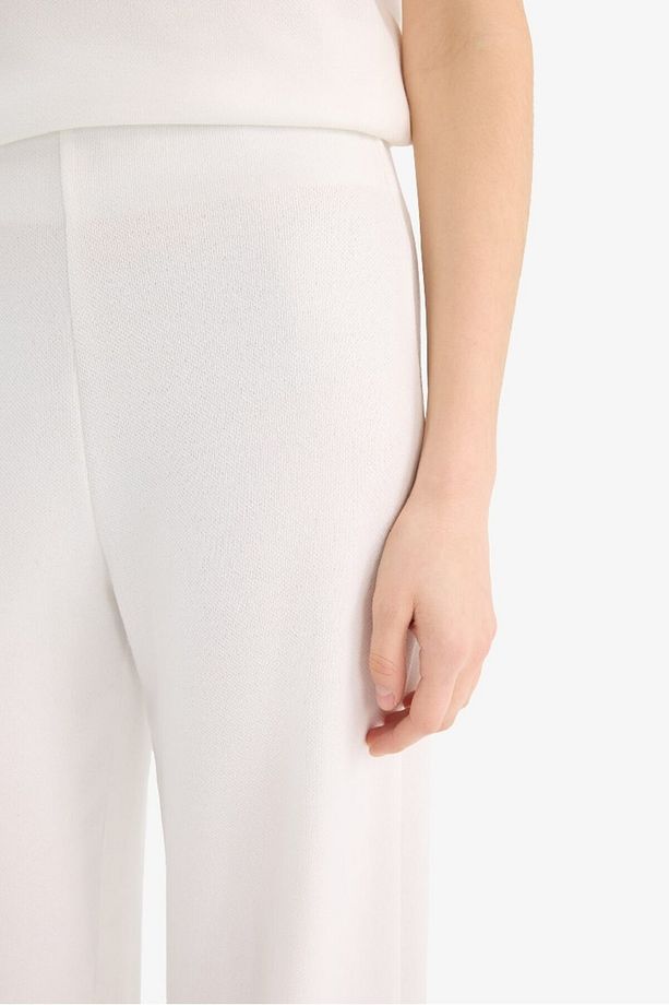 Wide Leg Geniş Paça Basic Düz Pike Pantolon Tyca74853b08db934fafd7202 - 6