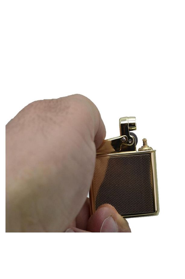 Benzinli Çakmak Muhtar Çakmağı Altın Renk - 5