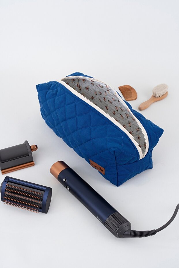 Square Blue XL Size Travel, Makeup Case for Dy-Son Airwrap and All Your Hair Styling Tools